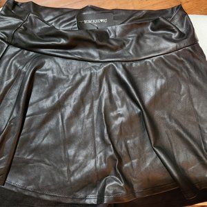 Black faux leather  shorts